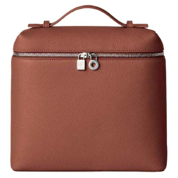 Loro Piana Calfskin Backpack Women's Dark Brown