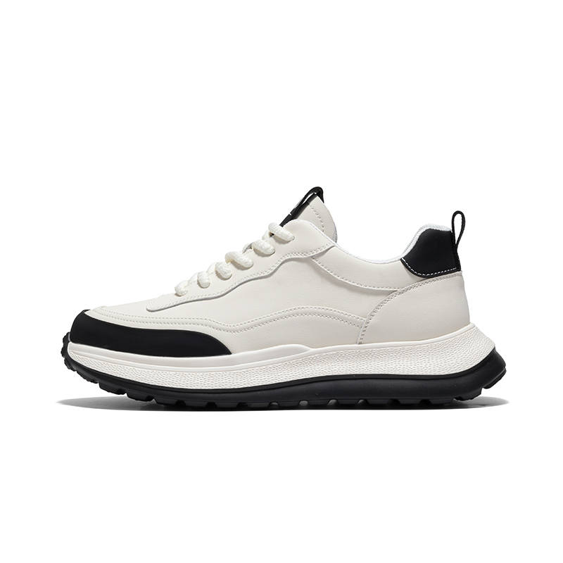 JOSINY Leather Spring Fall, Fleece Lined Versatile Trendy, Comfortable Soft Sole Cortez Shoes
