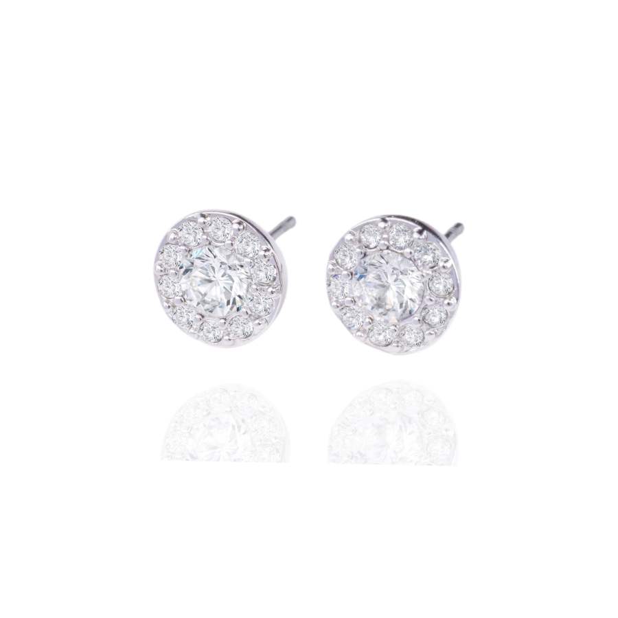 Givenchy Givenchy Crystal Stud Earrings Unisex Silver