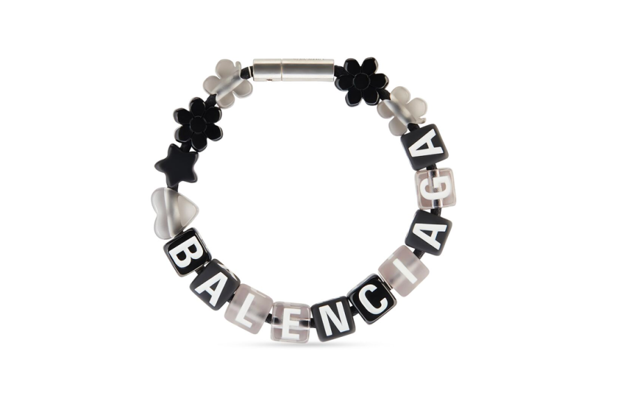 Balenciaga Brass, Polyester, Cotton Bracelets Women's Black