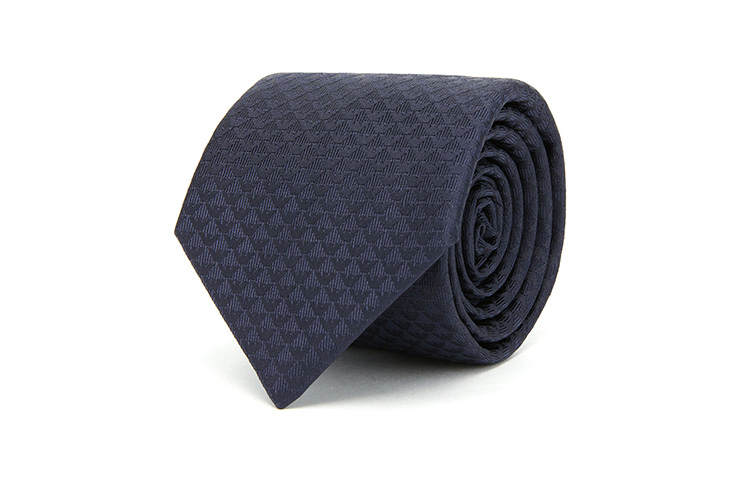 EMPORIO ARMANI Monogram Jacquard Pointed Tip Tie