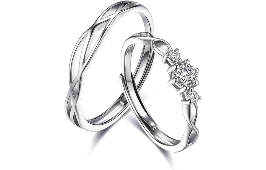 CIROCCO CIROCCO 925 Silver Cubic Zirconia Rings Unisex