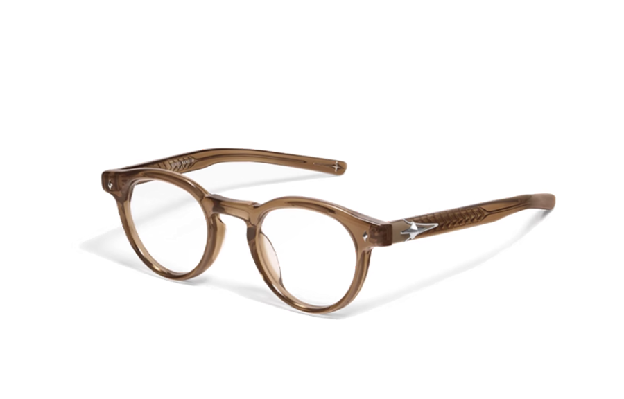 GENTLE MONSTER Plate Frame Round Eyeglass Frames Unisex Brown
