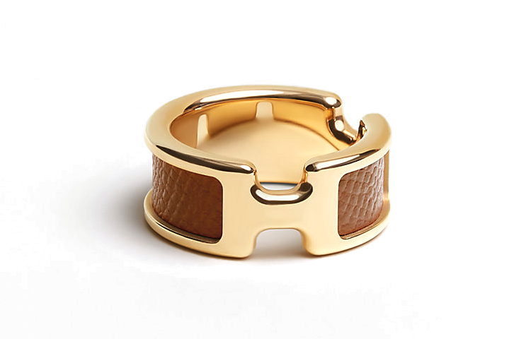 HERMES HERMES Olympe Metal Rings Unisex Gold