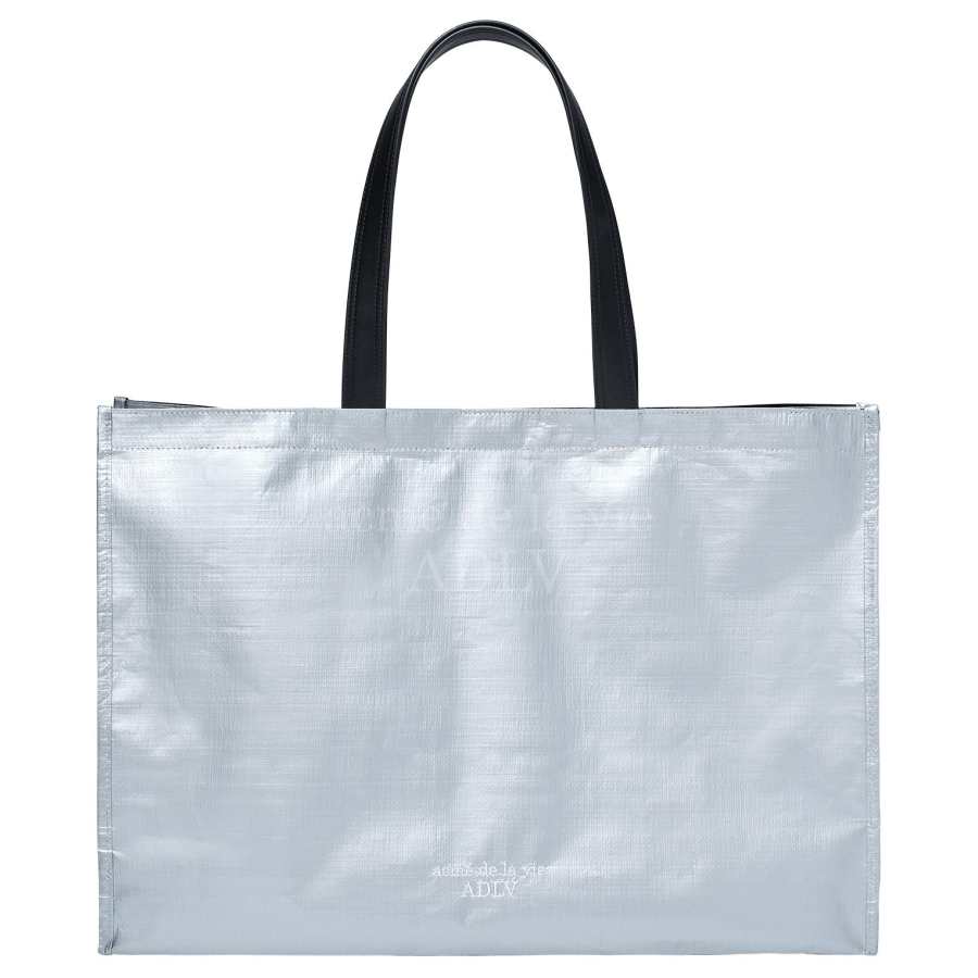 Acme De La Vie Acme De La Vie/ADLV Polyethylene Terephthalate Tote Bag, Shopping Bag, Handbag Regular Unisex Silver