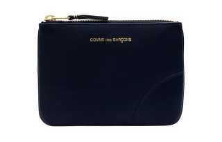 CDG Play Leather Wallet Regular Men's Marine Blue
