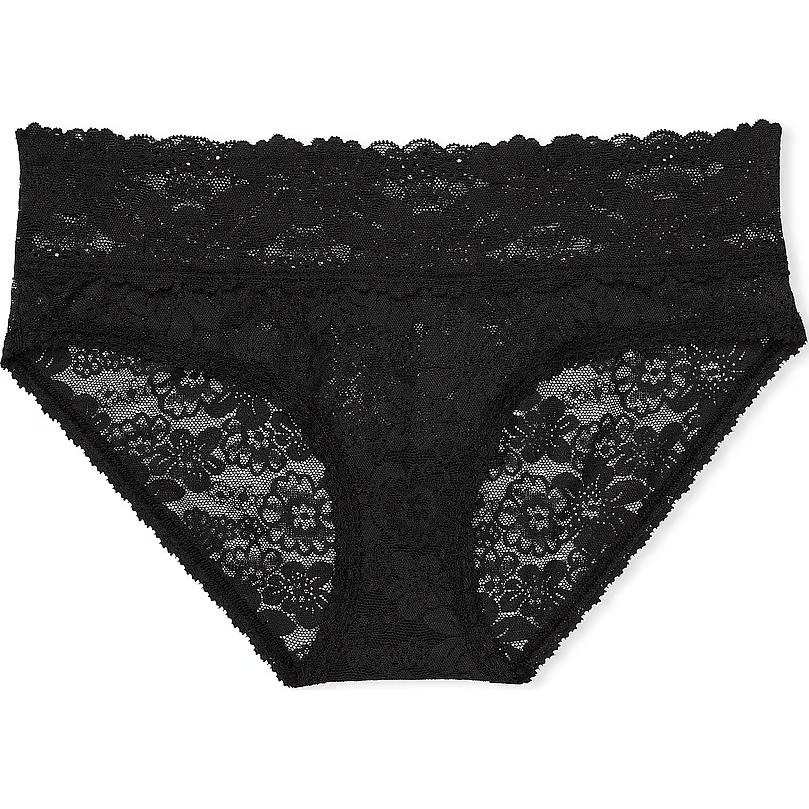 Victoria's Secret PINK Wink Hiphugger Panty/Pure Black Briefs Women's 1 Pack Black