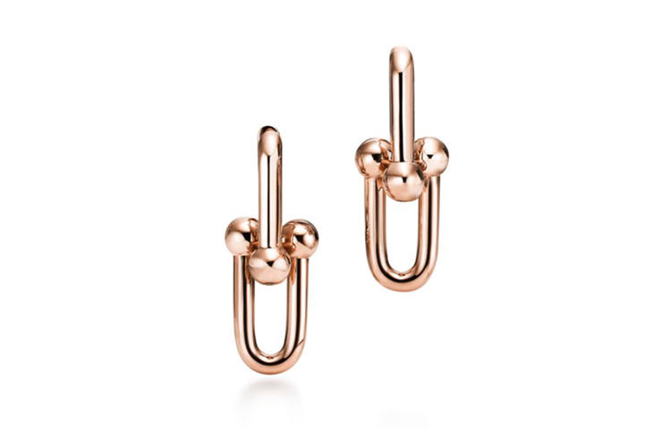 TIFFANY & CO. 18K Earrings Women's Rose Gold