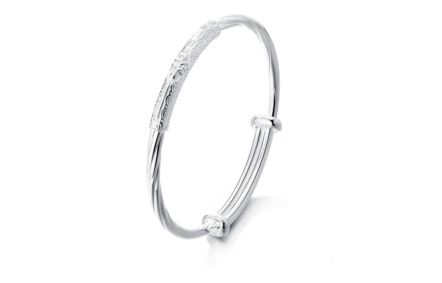 Clect Clect 999 Fine Silver Material Sterling Silver Bangles Women's