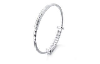 Clect 999 Fine Silver Material Sterling Silver Bangles Women's