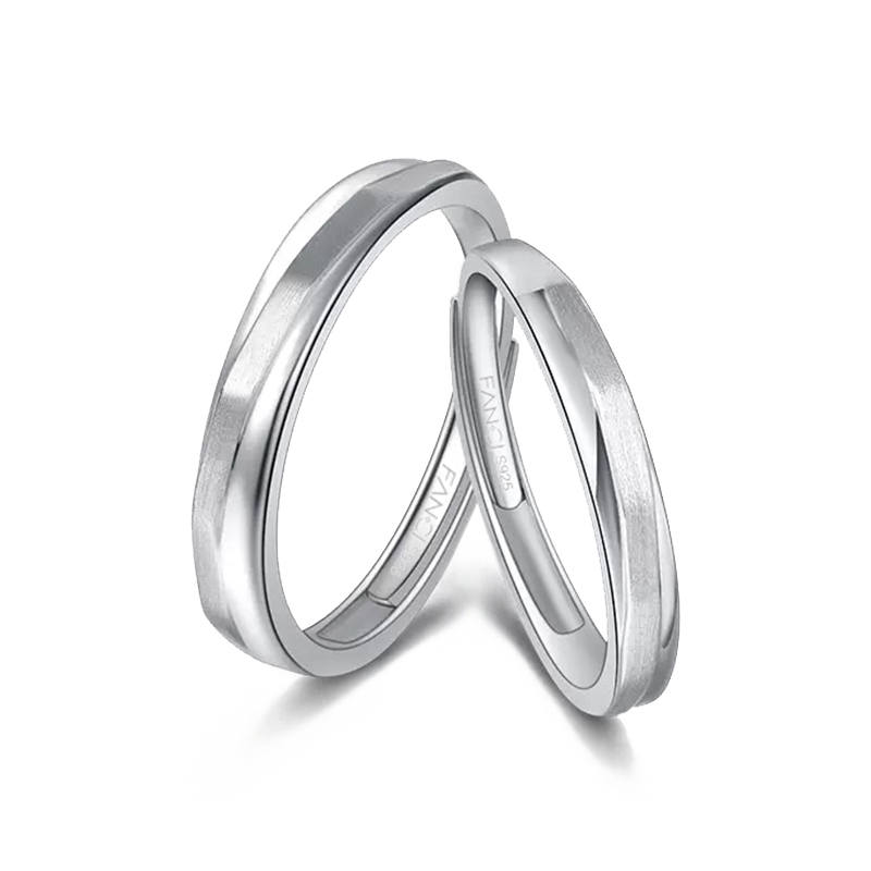 FANCI FANCI 925 Sterling Silver Ring Pair Unisex