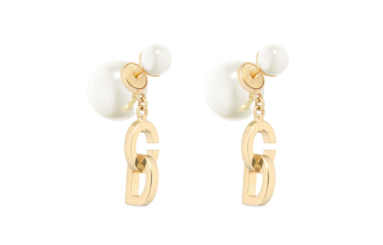 DIOR Resin, Metal Earrings Women's Gold