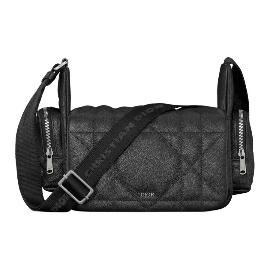 DIOR Calfskin Shoulder Bag, Crossbody Bag Men's Black