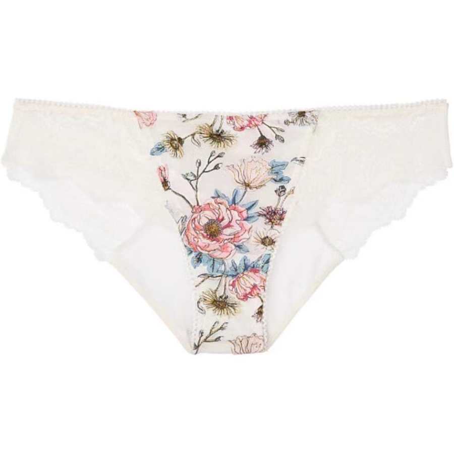 Victoria's Secret Briefs Women's 1 Pack White Appliqué
