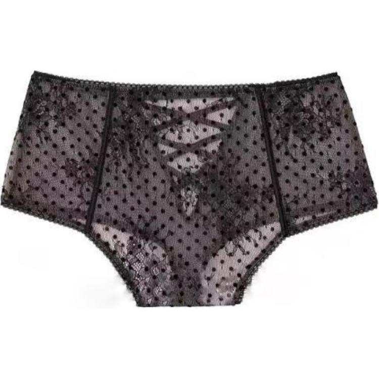 Victoria's Secret Briefs Women's 1 Pack Black Polka Dot