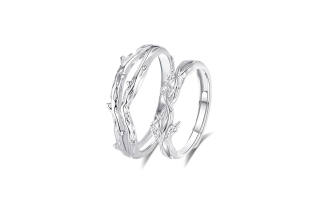 Muyan Zircon Alloy Intertwined Branch Ring Unisex