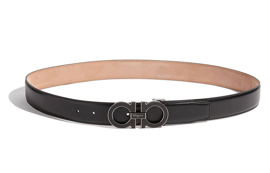Ferragamo FERRAGAMO Cow Leather Belts Men's Width 3.5cm
