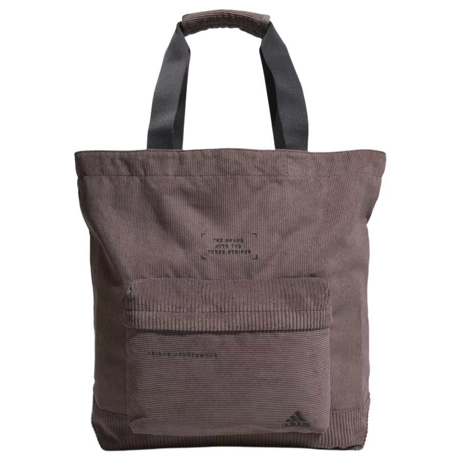Adidas Adidas MUST HAVES Corduroy Tote Bag, Shopping Bag, Shoulder Bag, Handbag Regular Unisex Charcoal Gray
