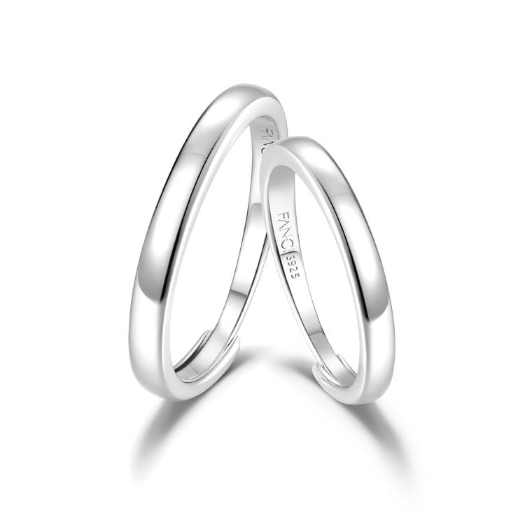 FANCI FANCI 925 Sterling Silver Ring Pair Unisex