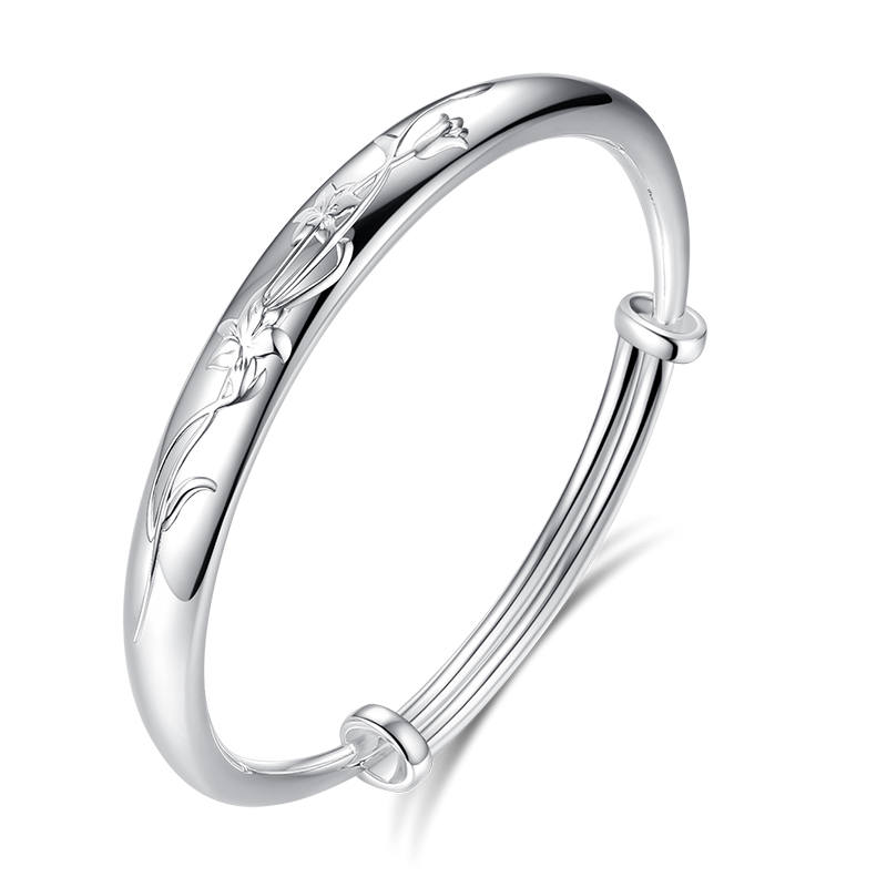 WINY WINY 999 Fine Silver Material Sterling Silver Bangles Women's