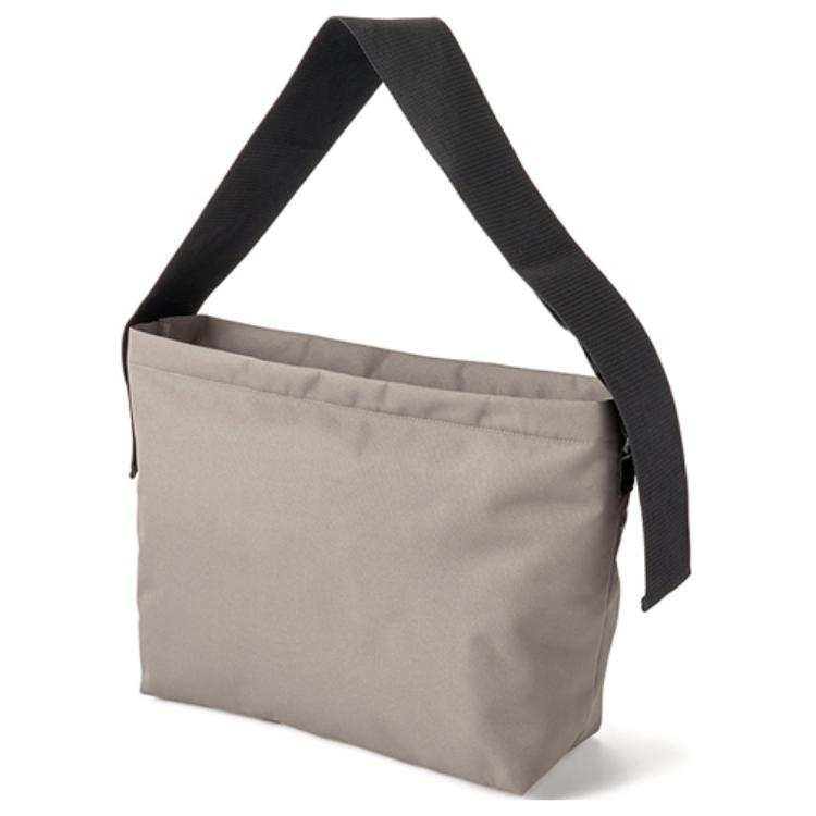 MUJI Polyester Shoulder Bag, Crossbody Bag Medium Unisex Dark Beige/Black