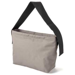 MUJI Polyester Shoulder Bag, Crossbody Bag Medium Unisex Dark Beige/Black