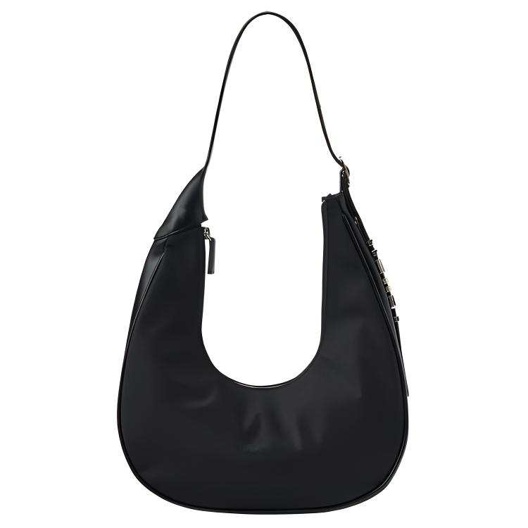 Nerdy Nylon Crescent Bag Shoulder Bag Women's Black/Cream