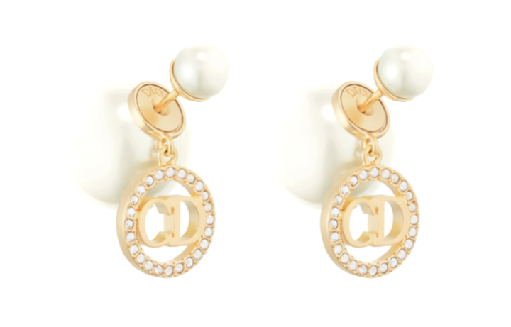 DIOR DIOR Refined Silver Gray Earrings Women's
