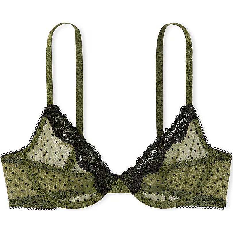 Victoria's Secret Tease Unlined Demi Bra/Woodland Green Bra Women's Forestland Green