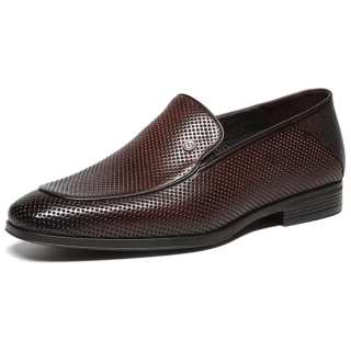 Satchi Top Grain Cow Leather Casual Shoes Men's Coffee