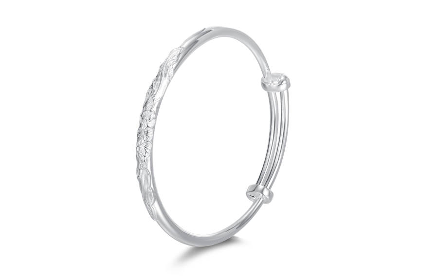 VIGG VIGG S999 Fine Silver Sterling Silver Bangles Women's