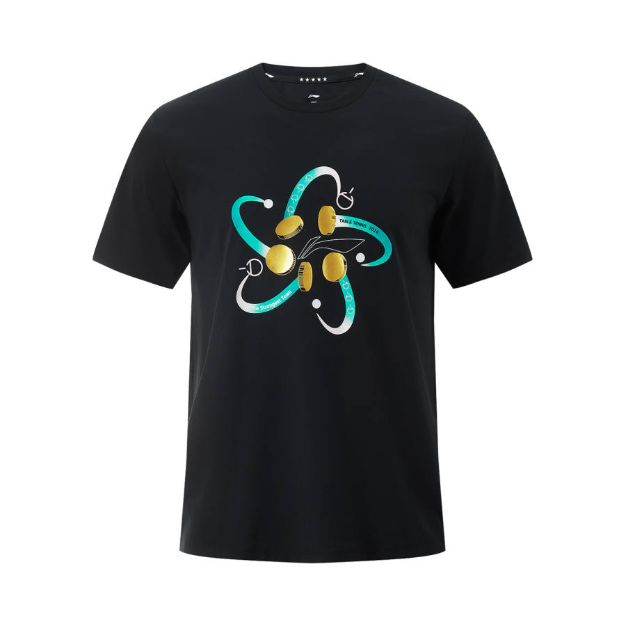 Li-Ning Li Ning Table Tennis Clothing Unisex Black Crew Neck