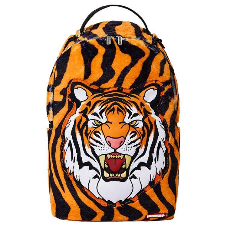 SPRAYGROUND Polyester Backpack Large Unisex Lake Green/Orange/Burgundy