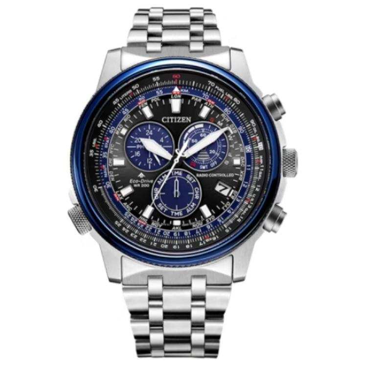 CITIZEN Light Powered Quartz Movement Stainless Steel Strap Watch Men's Watches Black Dial