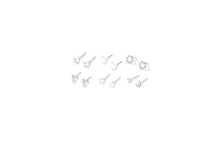 JUICY GRAPE S 999 Fine Silver Stud Earrings Women's