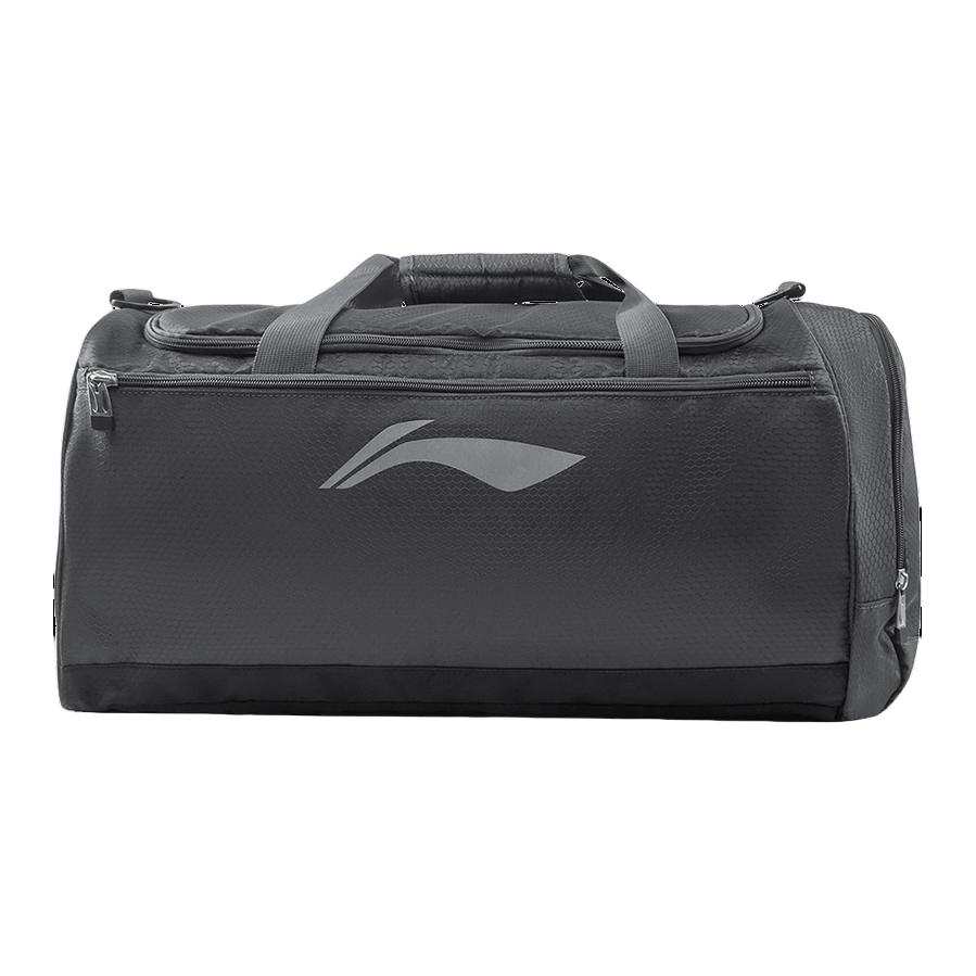 Li-Ning Li Ning Fitness Series Polyester Crossbody Bag, Shoulder Bag, Gym Bag Large Unisex Black & Gray