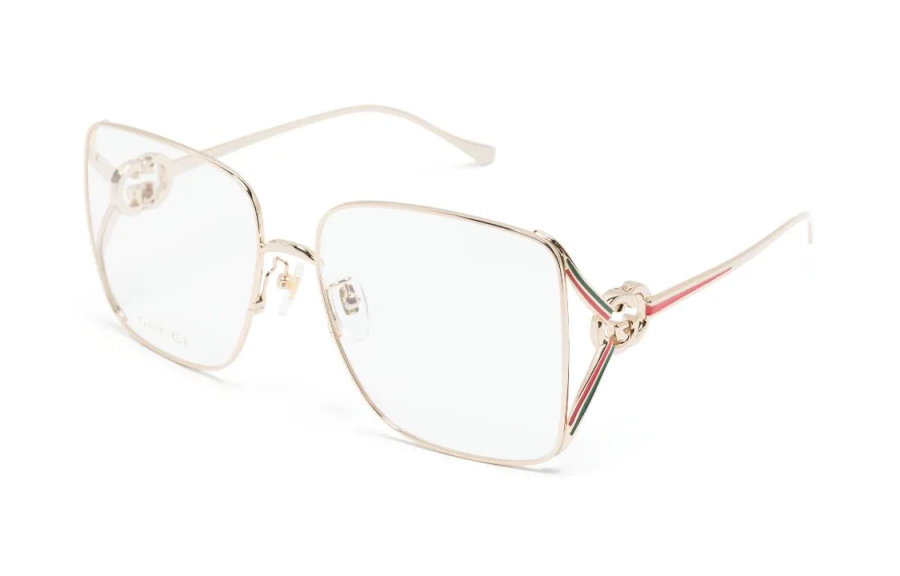 GUCCI sculpted-arm square-frame glasses