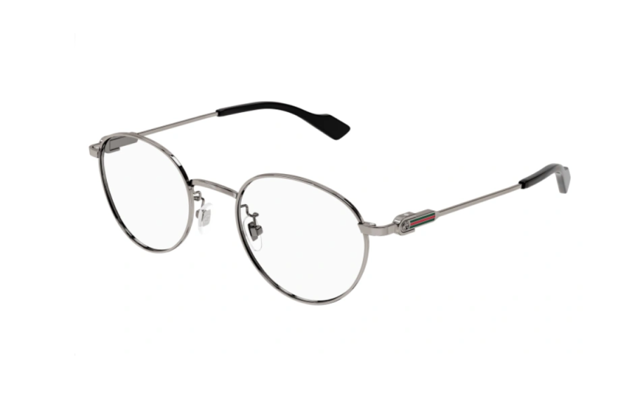 GUCCI GUCCI Round Eyeglass Frames Men's Silver