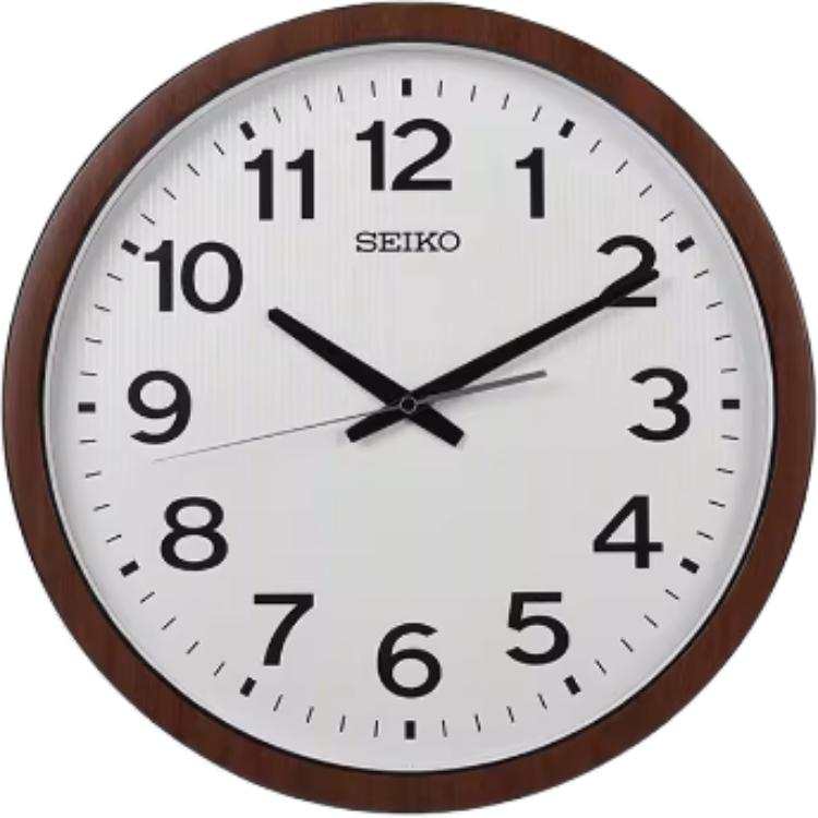 SEIKO SEIKO Sweeping Seconds Movement Plastic Wall Clock Unisex White