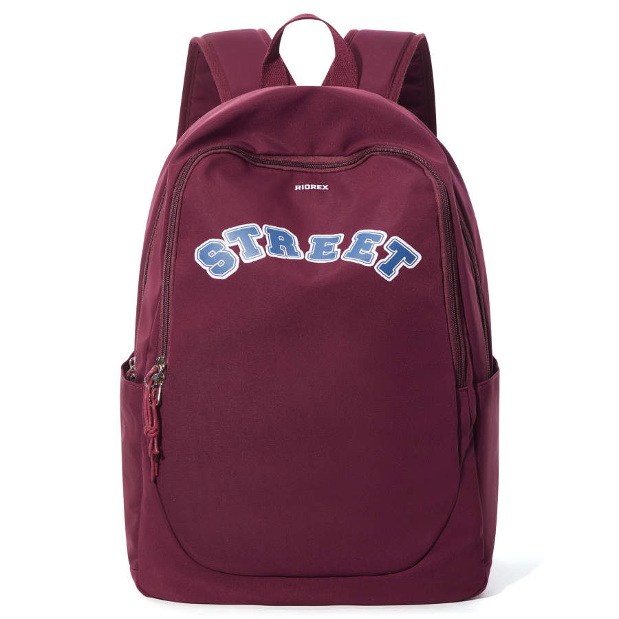 RIOREX Fabric Backpack Laptop Bag Unisex Black/Blue/Red