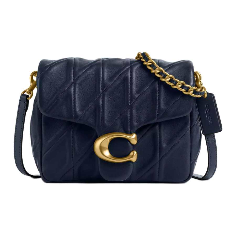 COACH Tabby Nappa Leather Crossbody Bag, Shoulder Bag Small Women's Marine Blue