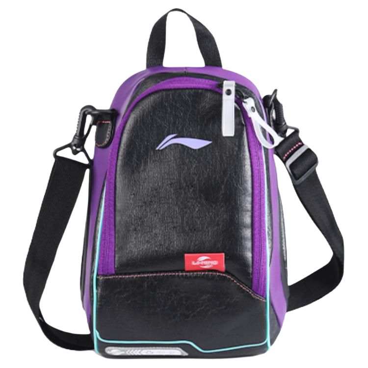 Li-Ning Li Ning Recycled Fiber Shoulder Bag, Crossbody Bag Regular Unisex Dark Purple Black