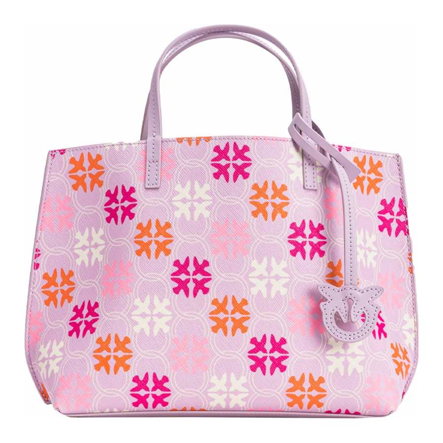 PINKO Cow Leather Tote Bag, Shopping Bag, Handbag Small Women's Multicolor