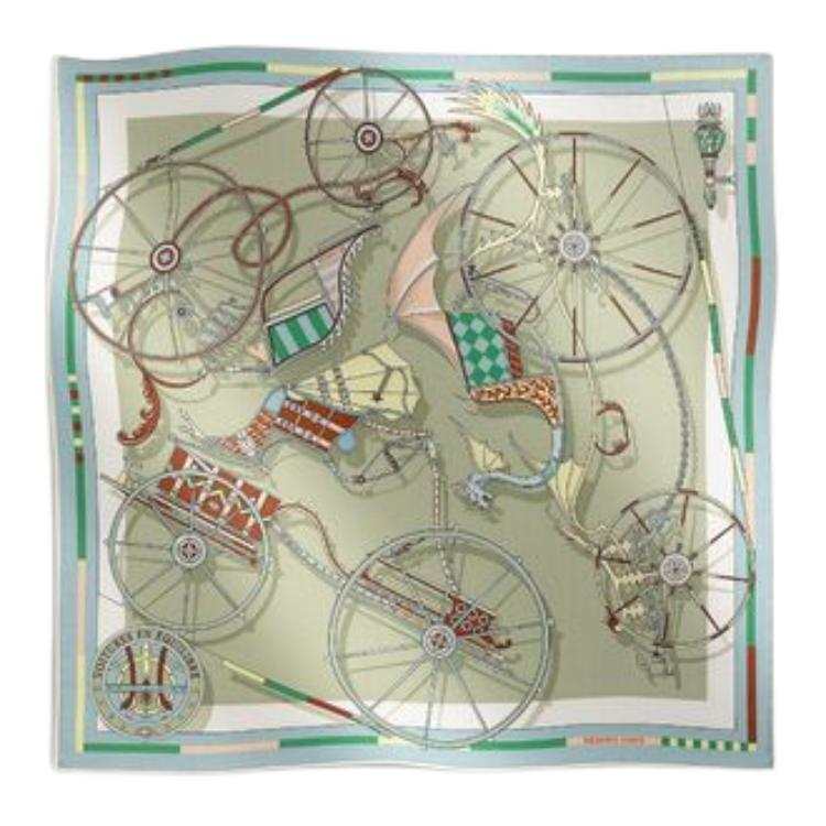 HERMES Brand Logo Silk Scarves Women's Multicolor