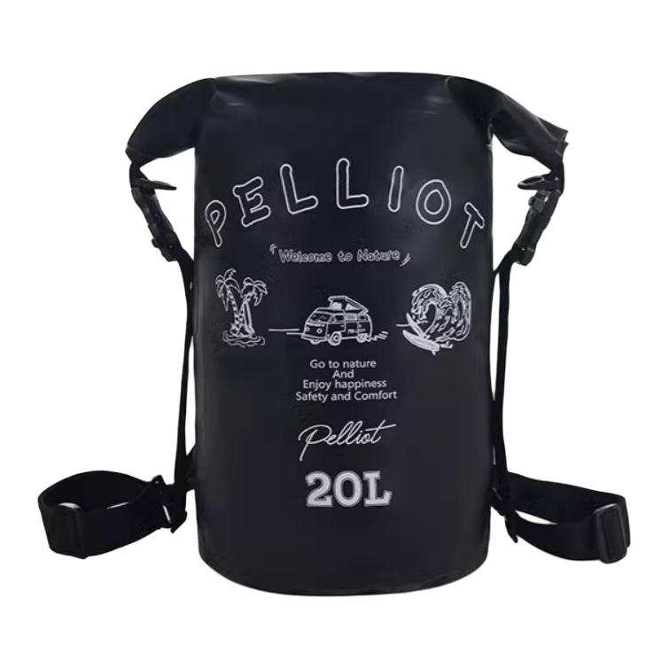 PELLIOT 20L Outdoor Bags PVC Polyvinyl Chloride Bright Yellow/Obsidian Black Unisex