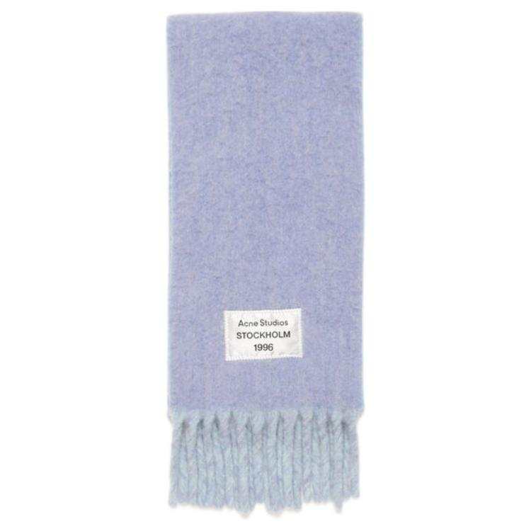 Acne Studios Acne Studios Logo Patch Fringed Scarf