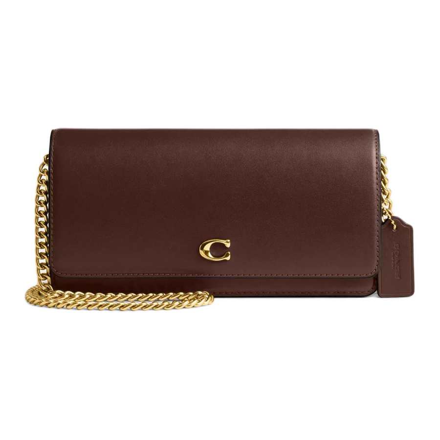 COACH Calfskin Crossbody Bag, Shoulder Bag Small Women's Maple
