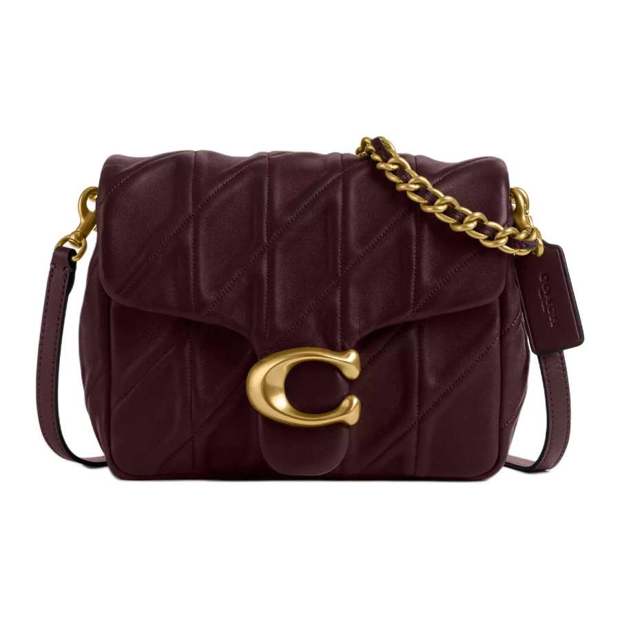 COACH Tabby Nappa Leather Crossbody Bag, Shoulder Bag Small Women's Merlot
