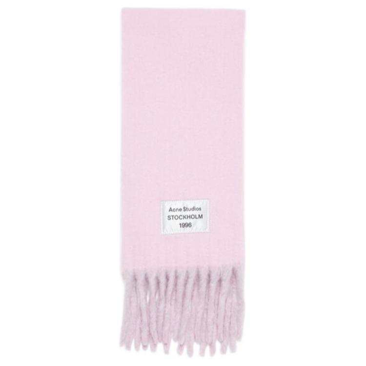 Acne Studios Acne Studios Logo Patch Fringed Scarf