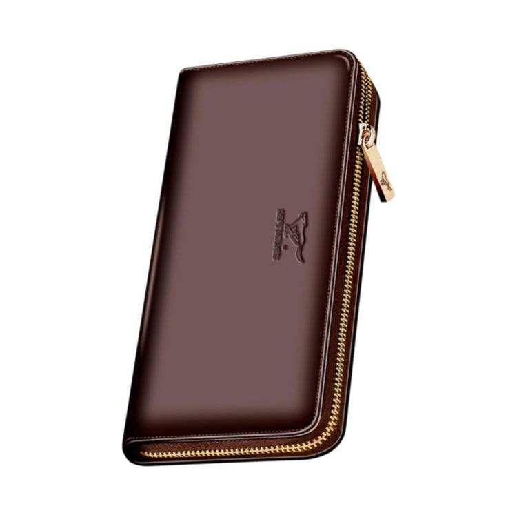 SEPTWOLVES SEPTWOLVES Cow Leather Wallet Regular Men's Coffee/Black/Blue
